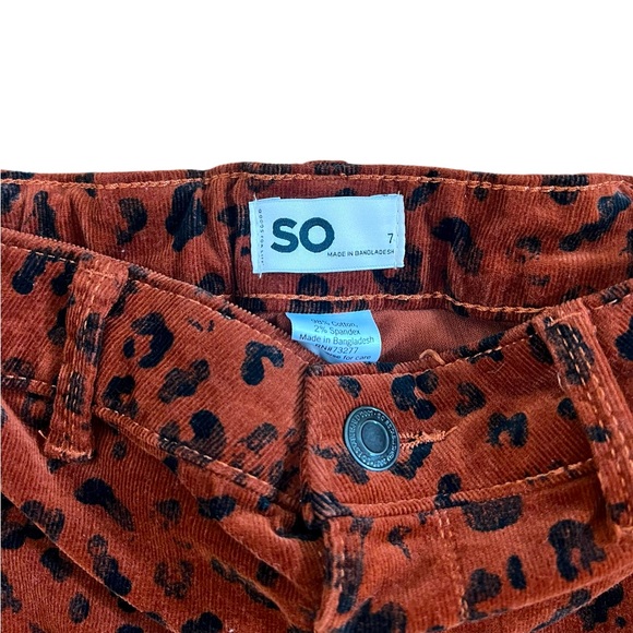 SO Animal Print Corduroy Skirt - Size 7 - Picture 2 of 4